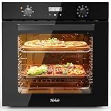 60 cm Einbaubackofen mit 60L Fassungsvermögen, 2800 W Heizleistung Backofen